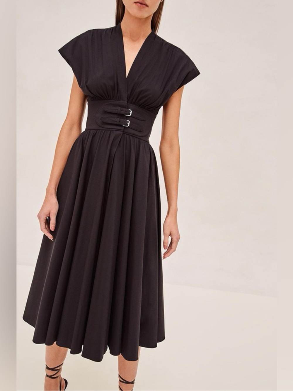 Alexis Bardello dress with double belt design size medium Excellent